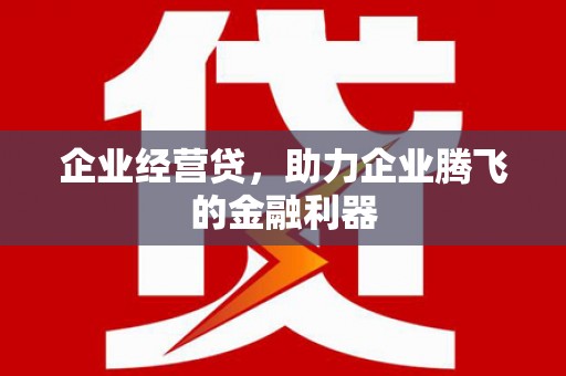 鱼台企业经营贷，助力企业腾飞的金融利器
