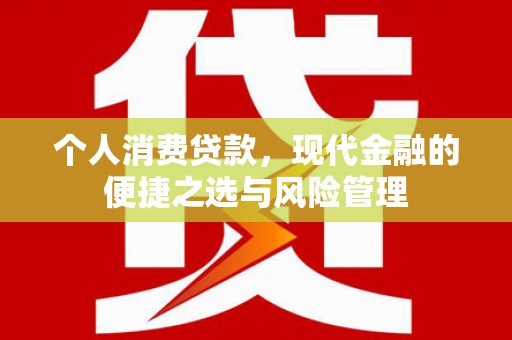 鱼台个人消费贷款，现代金融的便捷之选与风险管理