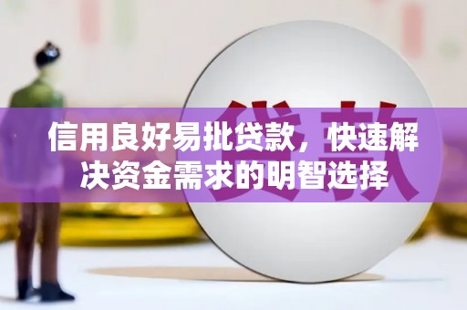 鱼台信用良好易批贷款，快速解决资金需求的明智选择