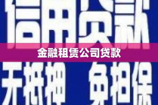 鱼台金融租赁公司贷款
