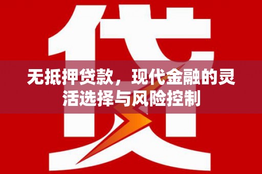 鱼台无抵押贷款，现代金融的灵活选择与风险控制