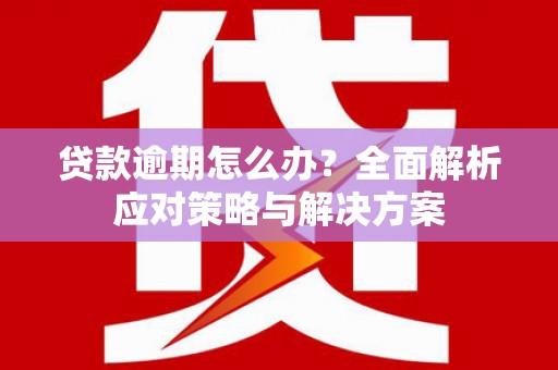 鱼台贷款逾期怎么办？全面解析应对策略与解决方案