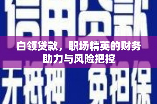 鱼台白领贷款，职场精英的财务助力与风险把控