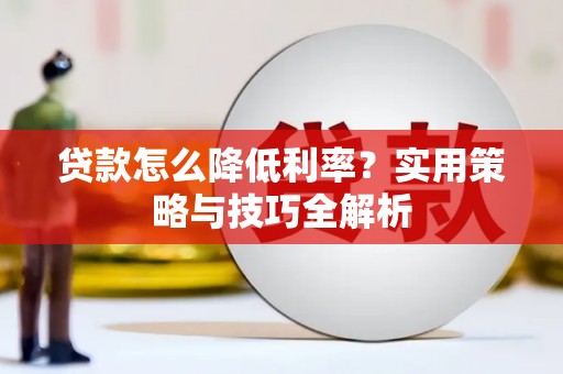 鱼台贷款怎么降低利率？实用策略与技巧全解析